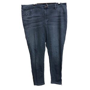 Hot In Holywood Womens Skinny Jeans Size 1X Blue Denim Ankle Zip High Waist